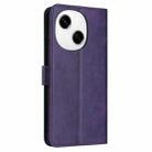 For Tecno Spark Go 1 Solid Calf Texture Flip Leather Phone Case(Purple) - 3