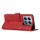 For Xiaomi 14T Stitching Calf Texture Buckle Leather Phone Case(Red) - 3