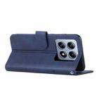 For Xiaomi 14T Stitching Calf Texture Buckle Leather Phone Case(Blue) - 3