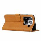 For Xiaomi 15 Pro Stitching Calf Texture Buckle Leather Phone Case(Yellow) - 3