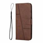 For Xiaomi 15 Stitching Calf Texture Buckle Leather Phone Case(Brown) - 2