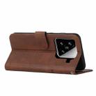 For Xiaomi 15 Stitching Calf Texture Buckle Leather Phone Case(Brown) - 3