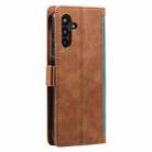 For Samsung Galaxy S25+ 5G Retro Splicing Horizontal Flip Leather Phone Case(Green) - 3