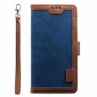 For Samsung Galaxy S25+ 5G Retro Splicing Horizontal Flip Leather Phone Case(Blue) - 2