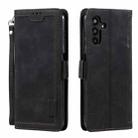 For Samsung Galaxy S25 FE 5G Retro Splicing Horizontal Flip Leather Phone Case(Black) - 1