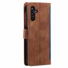For Samsung Galaxy S25 FE 5G Retro Splicing Horizontal Flip Leather Phone Case(Blue) - 3