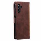 For Samsung Galaxy S25 FE 5G Retro Splicing Horizontal Flip Leather Phone Case(Brown) - 3