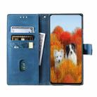 For Samsung Galaxy S25+ 5G TTUDRCH Embossed Line Splicing Leather Phone Case(Blue) - 3