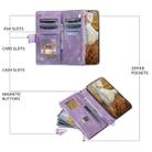 For Samsung Galaxy S25+ 5G Grid Texture Zipper Leather Phone Case with Lanyard(Purple) - 3