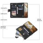 For Samsung Galaxy S25+ 5G Grid Texture Zipper Leather Phone Case with Lanyard(Black) - 3