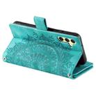For Samsung Galaxy S25 5G Multi-Card Totem Zipper Leather Phone Case(Green) - 3