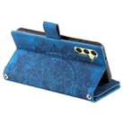 For Samsung Galaxy S25 5G Multi-Card Totem Zipper Leather Phone Case(Blue) - 3