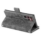 For Samsung Galaxy S25 Ultra 5G Multi-Card Totem Zipper Leather Phone Case(Grey) - 3