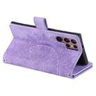 For Samsung Galaxy S25 Ultra 5G Multi-Card Totem Zipper Leather Phone Case(Purple) - 3