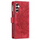 For Samsung Galaxy S25 FE 5G Multi-Card Totem Zipper Leather Phone Case(Red) - 3