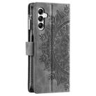 For Samsung Galaxy S25 FE 5G Multi-Card Totem Zipper Leather Phone Case(Grey) - 3