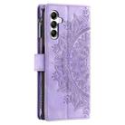 For Samsung Galaxy S25 FE 5G Multi-Card Totem Zipper Leather Phone Case(Purple) - 3