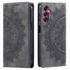 For Samsung Galaxy S25 5G Totem Embossed Magnetic Leather Phone Case(Grey) - 2
