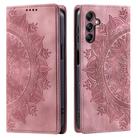 For Samsung Galaxy S25 5G Totem Embossed Magnetic Leather Phone Case(Rose Gold) - 2