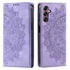 For Samsung Galaxy S25 5G Totem Embossed Magnetic Leather Phone Case(Purple) - 2