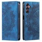 For Samsung Galaxy S25+ 5G Totem Embossed Magnetic Leather Phone Case(Blue) - 3