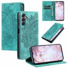 For Samsung Galaxy S25+ 5G Totem Embossed Magnetic Leather Phone Case(Green) - 1
