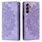 For Samsung Galaxy S25+ 5G Totem Embossed Magnetic Leather Phone Case(Purple) - 2