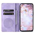 For Samsung Galaxy S25 Ultra 5G Totem Embossed Magnetic Leather Phone Case(Purple) - 3