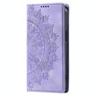 For Samsung Galaxy S25 Edge 5G Totem Embossed Magnetic Leather Phone Case(Purple) - 2
