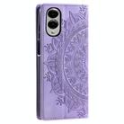 For Samsung Galaxy S25 Edge 5G Totem Embossed Magnetic Leather Phone Case(Purple) - 3