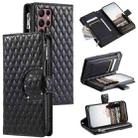 For Samsung Galaxy S25 Ultra 5G Glitter Lattice Zipper Wallet Leather Phone Case(Black) - 1