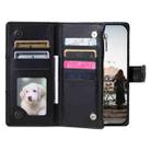 For Samsung Galaxy S25 Ultra 5G Glitter Lattice Zipper Wallet Leather Phone Case(Black) - 3