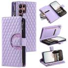 For Samsung Galaxy S25 Ultra 5G Glitter Lattice Zipper Wallet Leather Phone Case(Purple) - 1