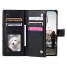 For Samsung Galaxy S25 Edge 5G Glitter Lattice Zipper Wallet Leather Phone Case(Black) - 3