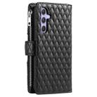 For Samsung Galaxy S25 FE 5G Glitter Lattice Zipper Wallet Leather Phone Case(Black) - 3