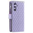 For Samsung Galaxy S25 FE 5G Glitter Lattice Zipper Wallet Leather Phone Case(Purple) - 3