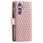 For Samsung Galaxy S25 FE 5G Glitter Lattice Zipper Wallet Leather Phone Case(Rose Gold) - 3