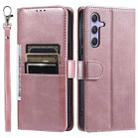 For Samsung Galaxy S25+ 5G Simple 6-Card Wallet Leather Phone Case(Rose Gold) - 2