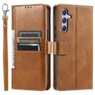 For Samsung Galaxy S25+ 5G Simple 6-Card Wallet Leather Phone Case(Brown) - 2