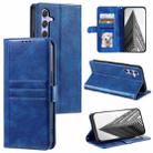 For Samsung Galaxy S25+ 5G Simple 6-Card Wallet Leather Phone Case(Blue) - 1