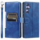 For Samsung Galaxy S25+ 5G Simple 6-Card Wallet Leather Phone Case(Blue) - 2