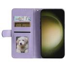For Samsung Galaxy S25+ 5G Simple 6-Card Wallet Leather Phone Case(Purple) - 3