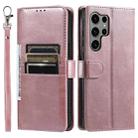 For Samsung Galaxy S25 Ultra 5G Simple 6-Card Wallet Leather Phone Case(Rose Gold) - 2