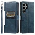 For Samsung Galaxy S25 Ultra 5G Simple 6-Card Wallet Leather Phone Case(Navy Blue) - 2