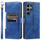 For Samsung Galaxy S25 Ultra 5G Simple 6-Card Wallet Leather Phone Case(Blue) - 2