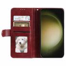 For Samsung Galaxy S25 Ultra 5G Simple 6-Card Wallet Leather Phone Case(Wine Red) - 3