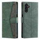 For Samsung Galaxy S25 5G Nail Skin Feel Stitching Calf Texture Leather Phone Case(Green) - 2