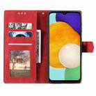 For Samsung Galaxy S25 5G Nail Skin Feel Stitching Calf Texture Leather Phone Case(Red) - 3