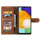 For Samsung Galaxy S25 5G Nail Skin Feel Stitching Calf Texture Leather Phone Case(Brown) - 3