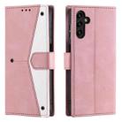 For Samsung Galaxy S25+ 5G Nail Skin Feel Stitching Calf Texture Leather Phone Case(Rose Gold) - 2